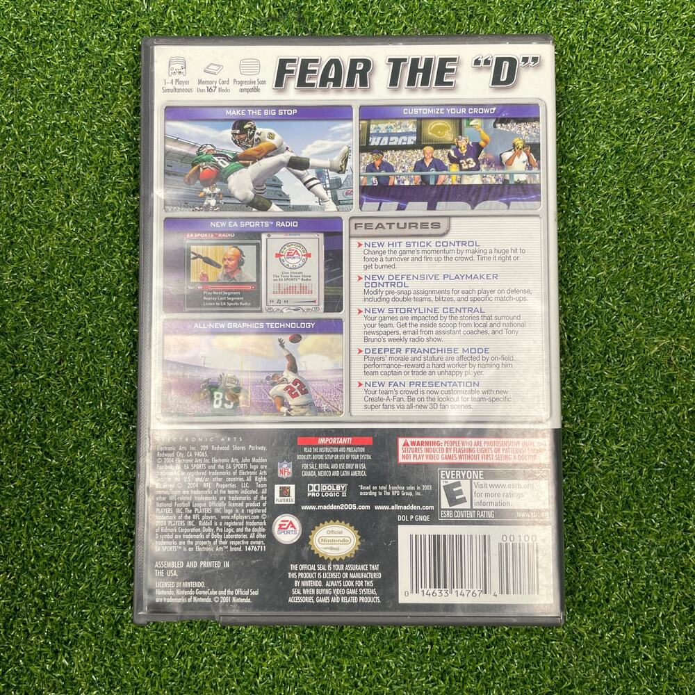 Madden NFL 2005 (Nintendo GameCube, 2004) Complete - Picture 2 of 3